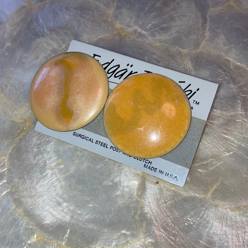 🆕 Beautiful Vintage Enamel Edgar Berebi Earrings Never Worn on Original Card